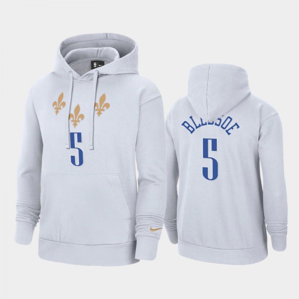 Eric Bledsoe New Orleans Pelicans #5 Men's City Edition 2020-21 Pullover Hoodie - White