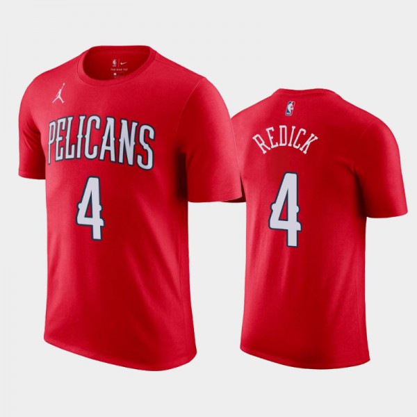 J.J. Redick New Orleans Pelicans #4 Men's Statement 2020-21 T-Shirt - Red