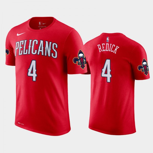 J.J. Redick New Orleans Pelicans #4 Men's Statement T-Shirt - Red