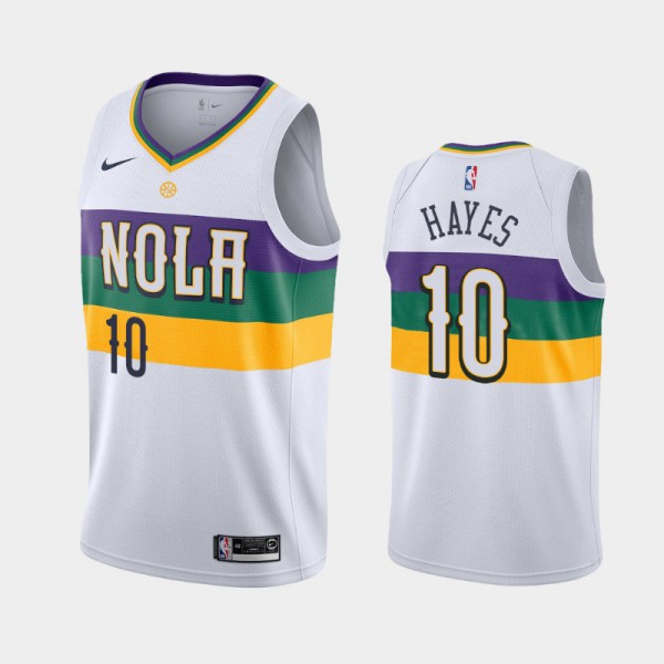 Jaxson Hayes New Orleans Pelicans #10 Men's City 2019 NBA Draft Jersey - White