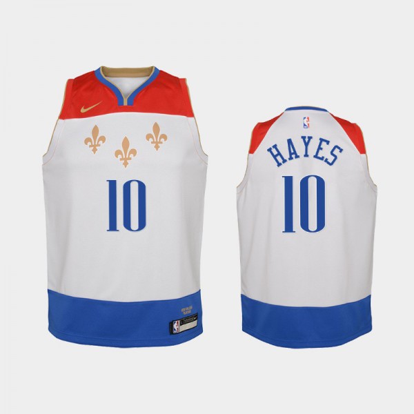 Jaxson Hayes New Orleans Pelicans #10 Youth City youth 2020-21 Edition Jersey - White