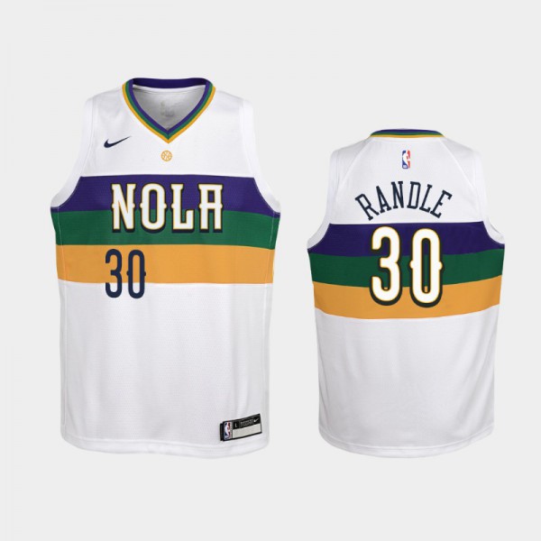 Julius Randle New Orleans Pelicans #30 Youth City 2018-19 Jersey - White