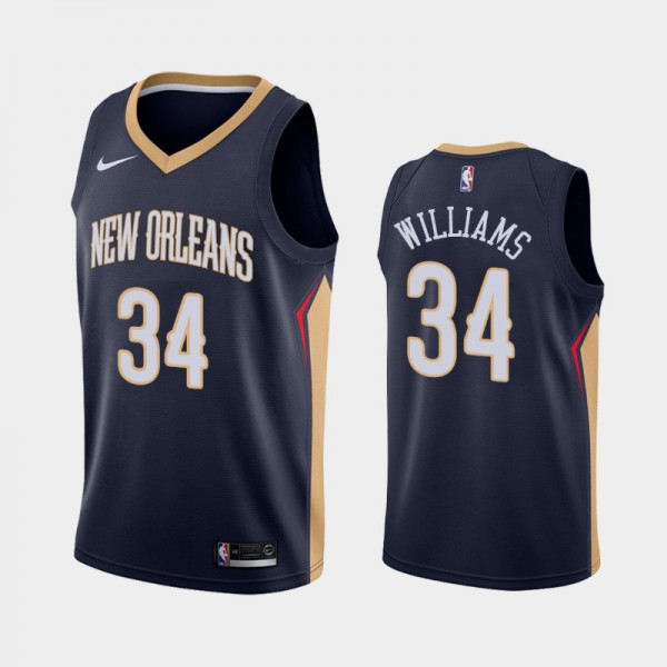 Kenrich Williams New Orleans Pelicans #34 Men's Icon 2019 season Jersey - Navy