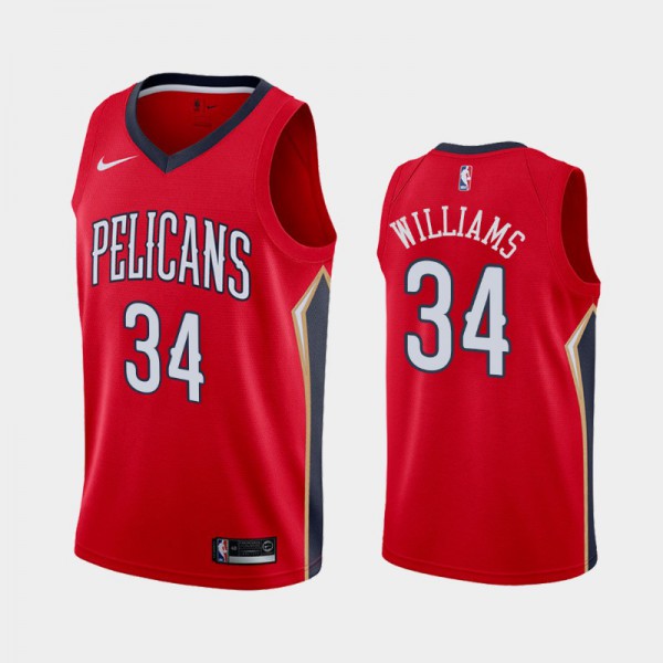 Kenrich Williams New Orleans Pelicans #34 Men's Statement 2019 season Jersey - Red